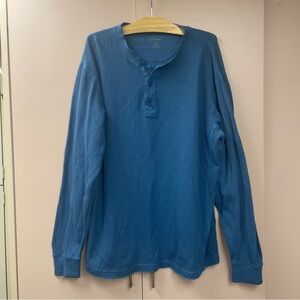 L.L. Bean Men's Blue Henley Shirt long sleeve size XL Extra Large